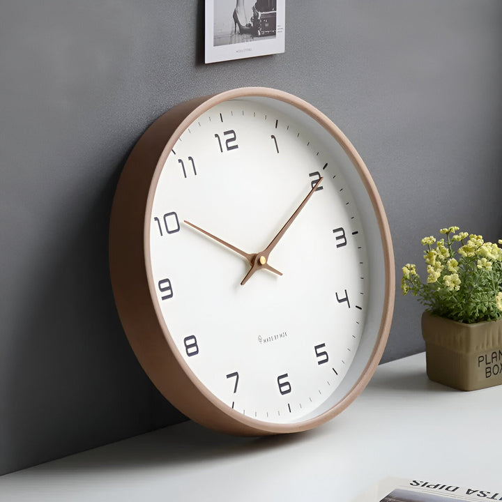 Horloge Murale Bois Ronde Nordique