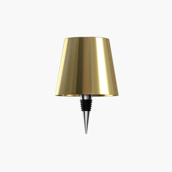 Lampe de table LED sans fil rechargeable. Design bouteille originale, parfaite pour un éclairage portable et stylé.
