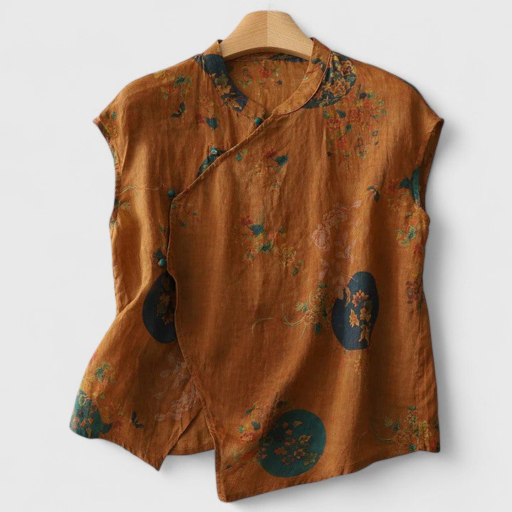 Haut femme léger et confortable, parfait pour l'été. Un essentiel polyvalent pour une tenue chic et décontractée.