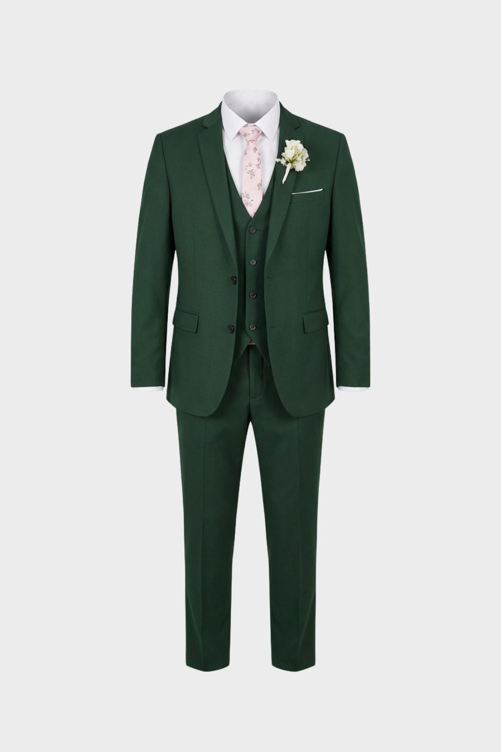 Costume de mariage élégant pour hommes, ensemble 3 pièces avec gilet, style raffiné.