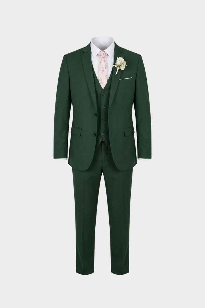 Costume de mariage élégant pour hommes, ensemble 3 pièces avec gilet, style raffiné.