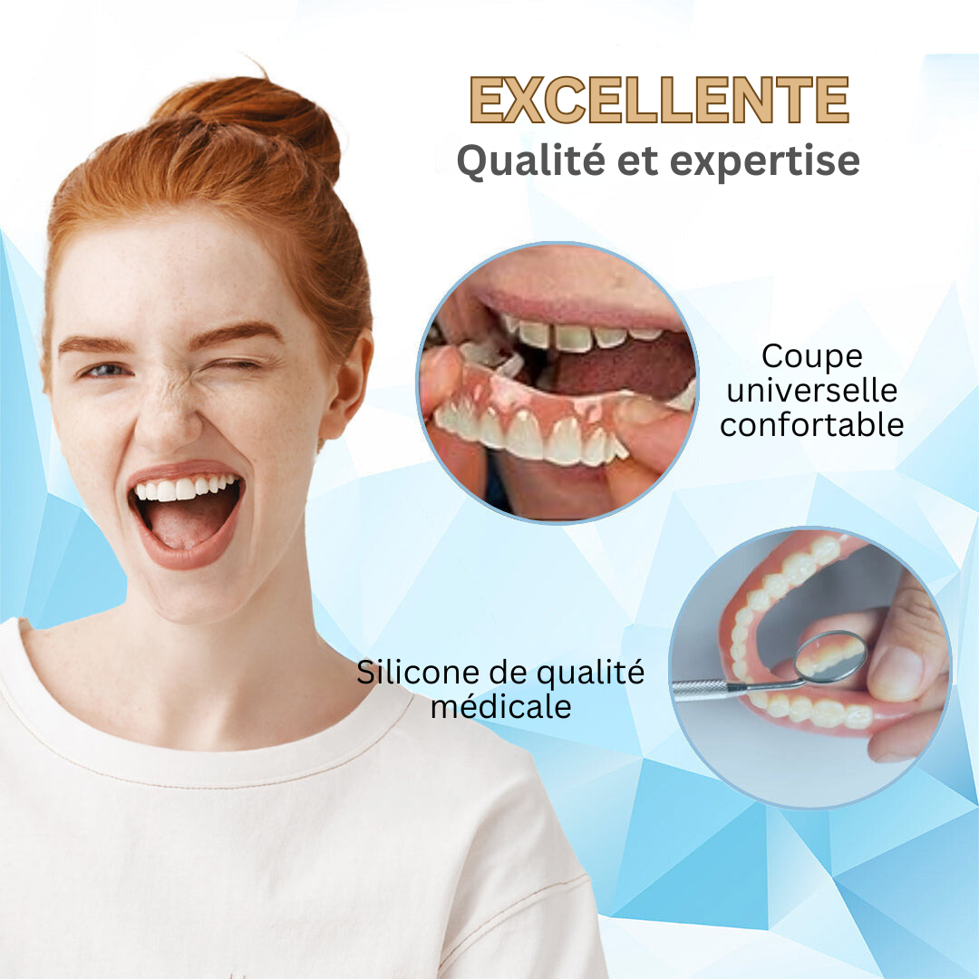 Kit de prothèse dentaire amovible en silicone, pour un confort et une esthétique dentaire améliorés.