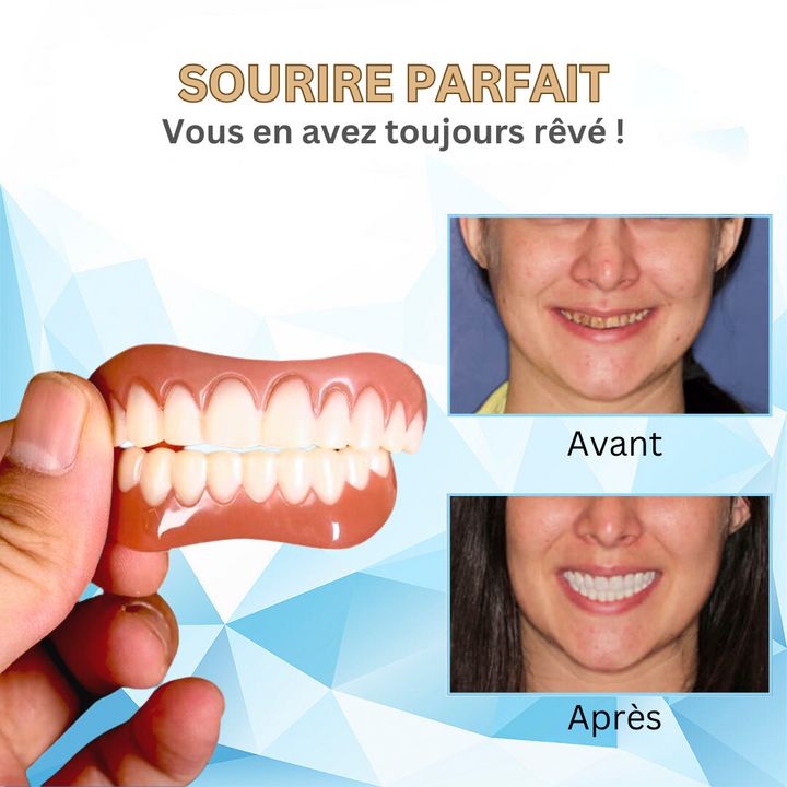 Un dentier amovible confortable et stable, parfait pour une hygiène buccale quotidienne facile.