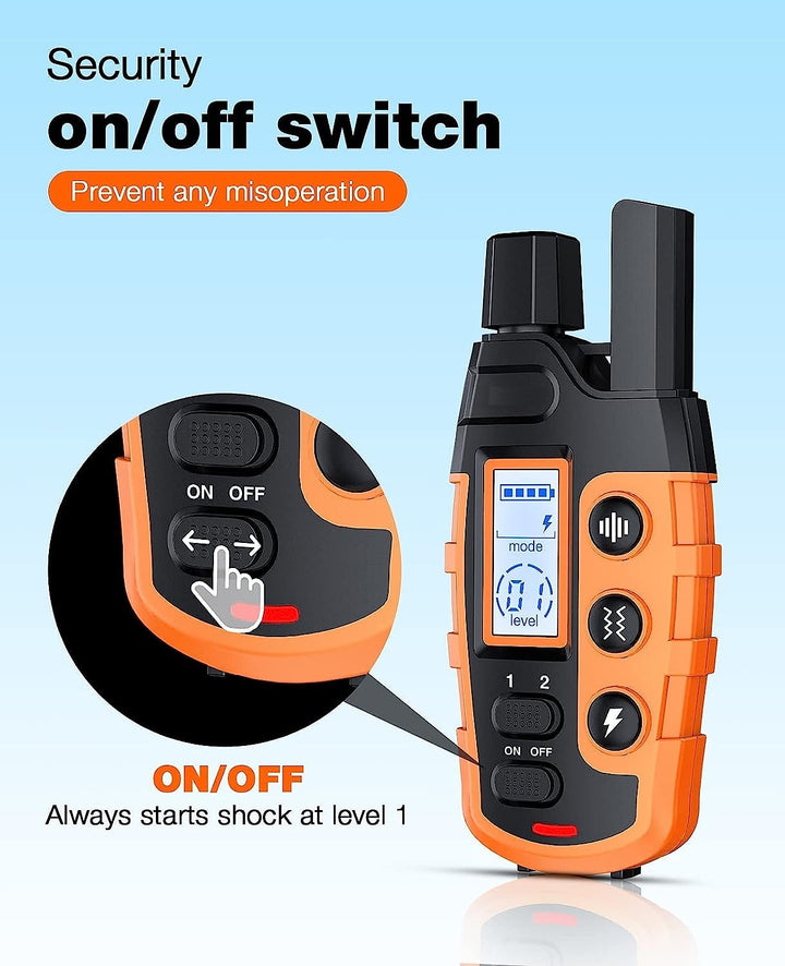Collier Dressage Chien 1000m: Étanche, Rechargeable
