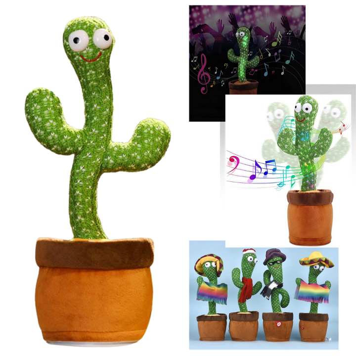 Jouet cactus qui danse et répète ce que vous dites