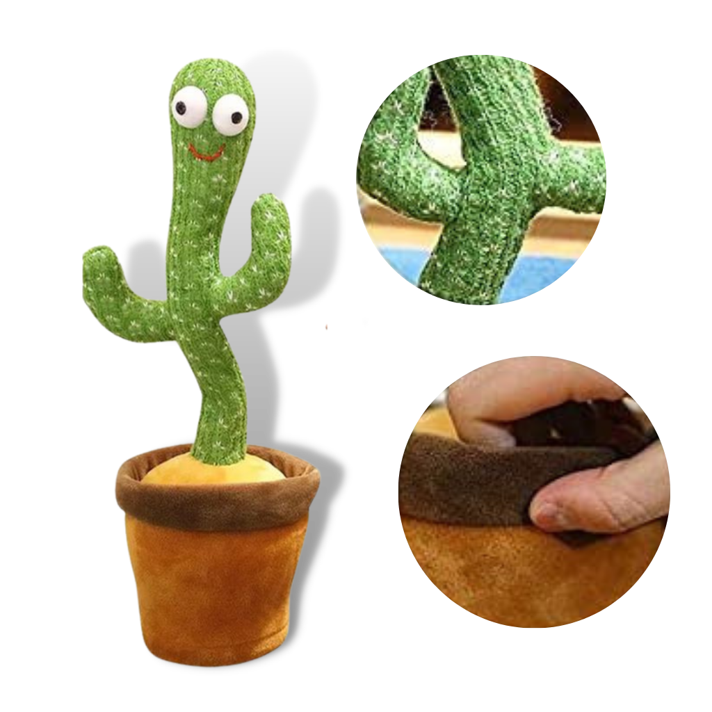 Jouet cactus qui danse et répète ce que vous dites - Ozerty