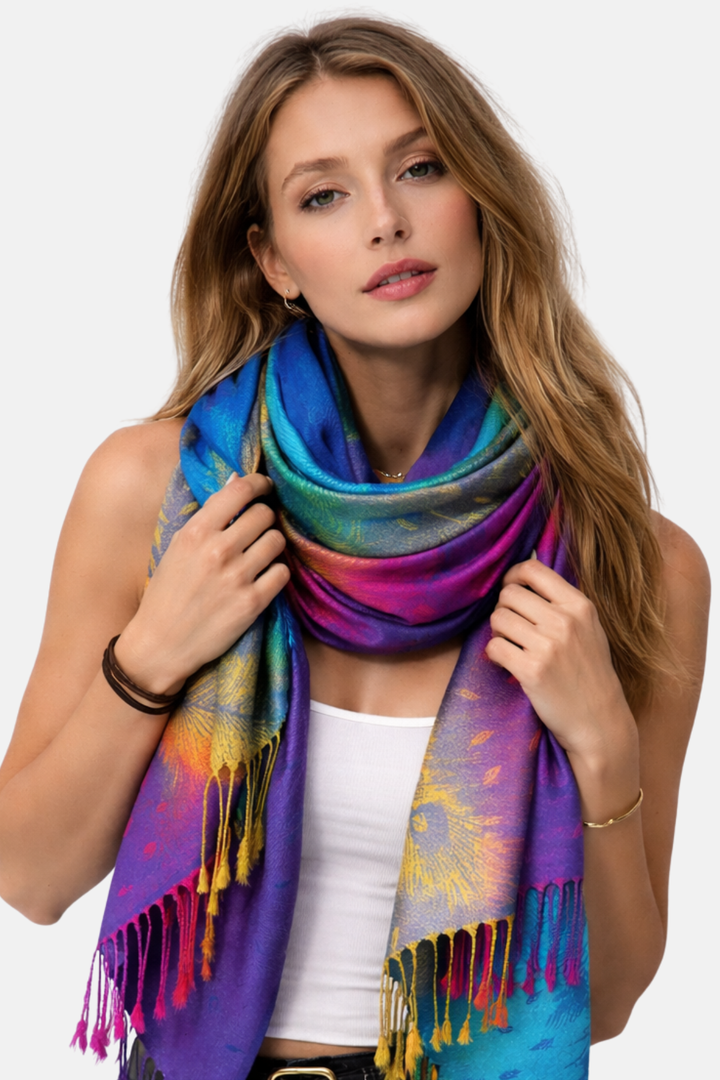 Écharpe femme en maille douce, idéale pour un confort et un style raffiné durant l'hiver.