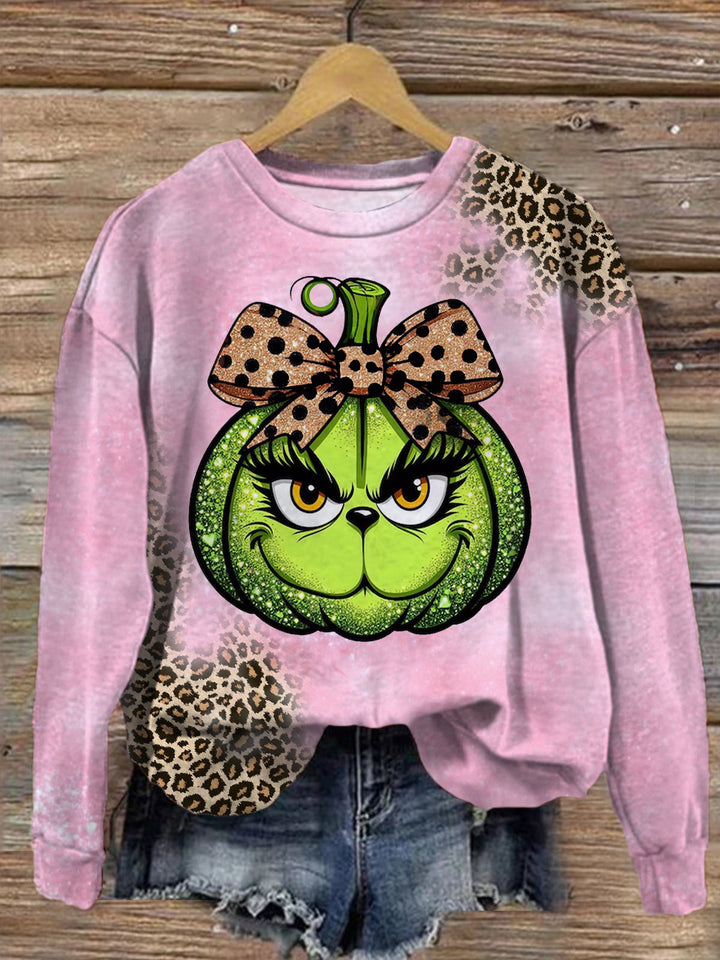 Leopard Funny Christmas Long Sleeve Top