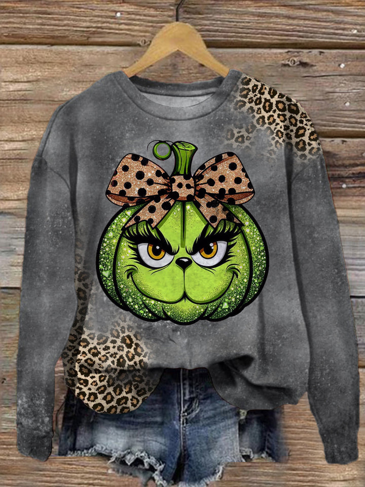 Leopard Funny Christmas Long Sleeve Top