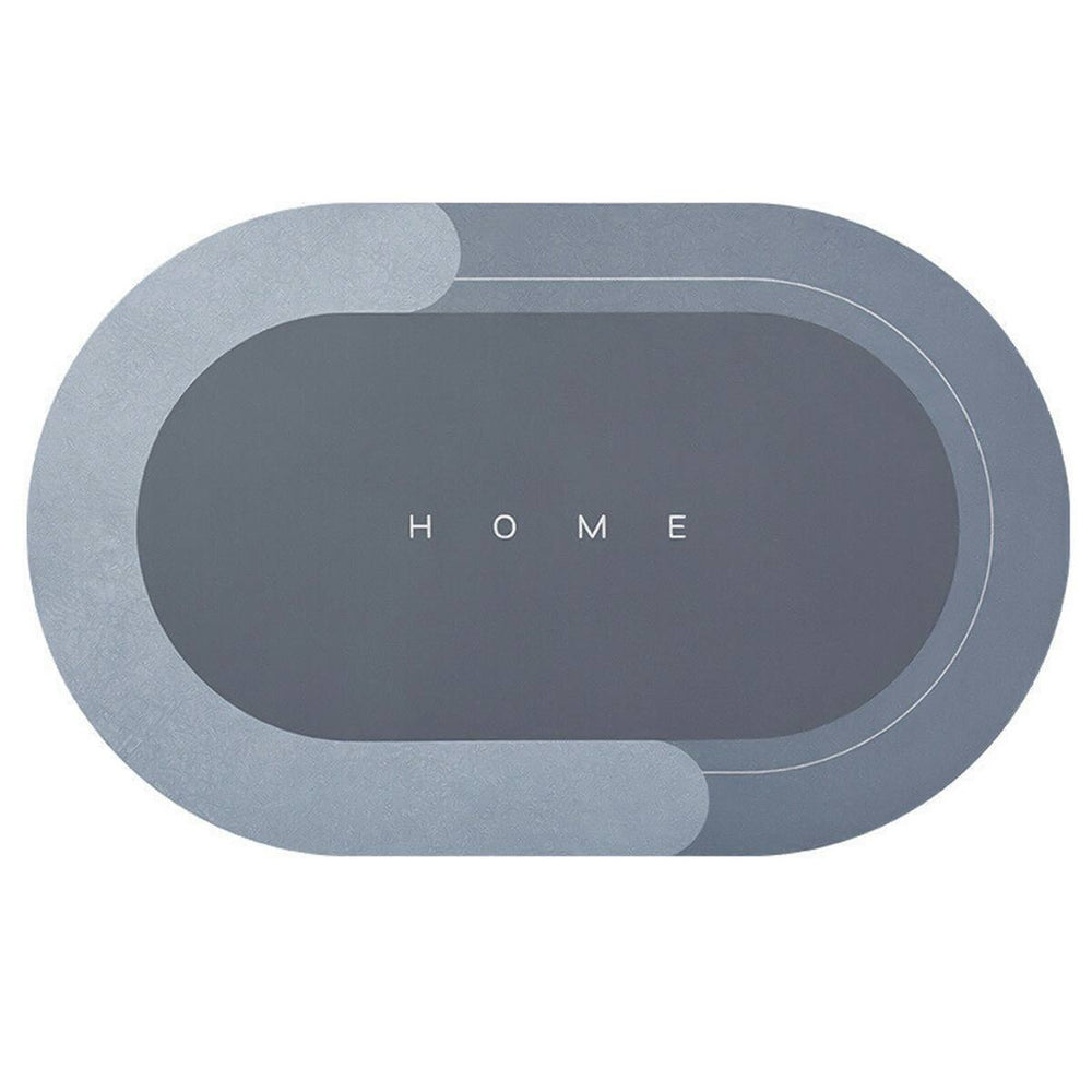 Absorbent, quick-drying bath mat.  Non-slip oval design for a safe, elegant bathroom.