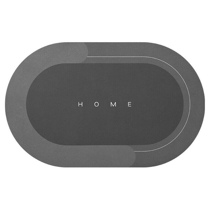 Absorbent, quick-drying bath mat.  Non-slip oval design for a safe, elegant bathroom.