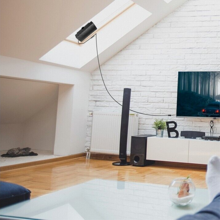 Antenne HDTV intérieure compacte. Réception HD cristalline, installation facile. Adieu aux images pixelisées !