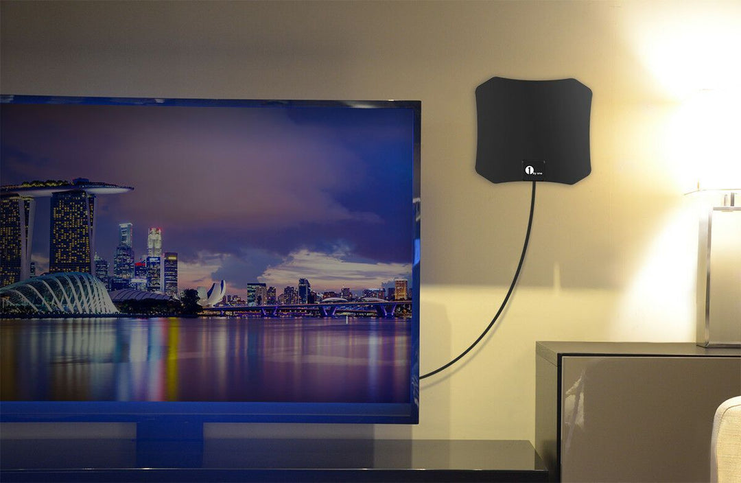 Antenne HDTV intérieure compacte. Réception HD cristalline, installation facile. Adieu aux images pixelisées !