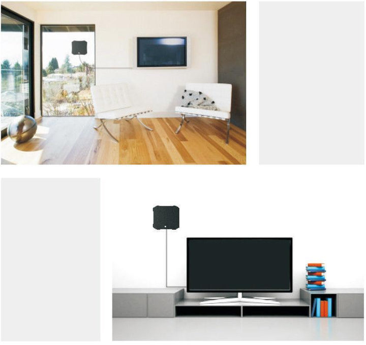 Antenne HDTV intérieure compacte. Réception HD cristalline, installation facile. Adieu aux images pixelisées !