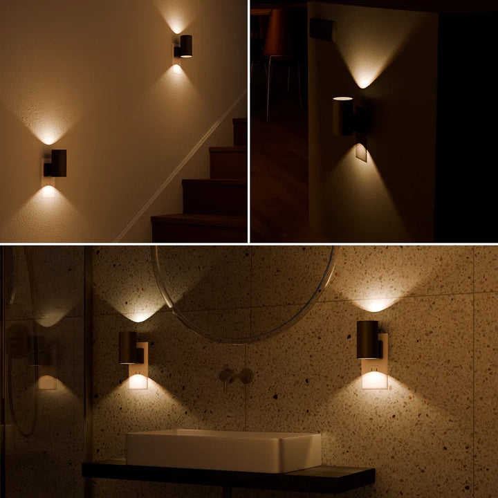 Lampe murale LED dimmable économique et durable, offrant un éclairage personnalisable pour toute pièce de la maison.