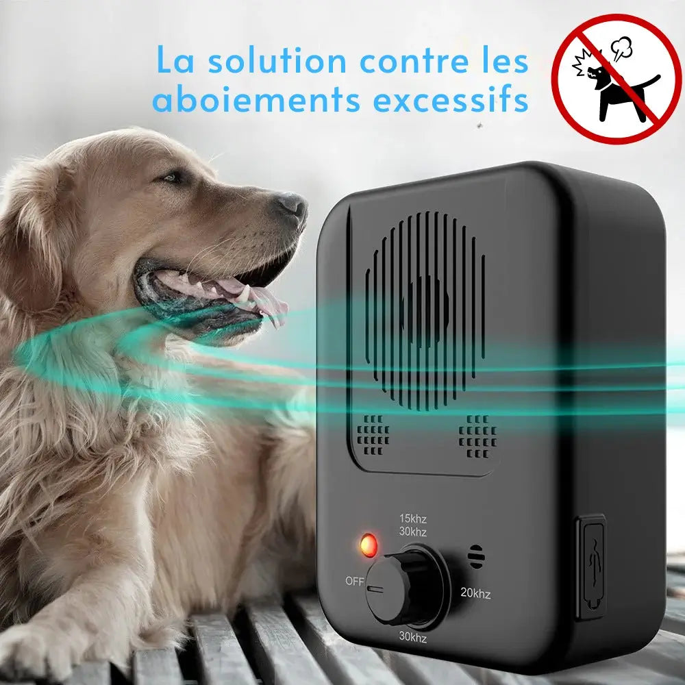 Appareil anti-aboiement ultrason chien.  Solution douce et efficace pour réduire les aboiements.