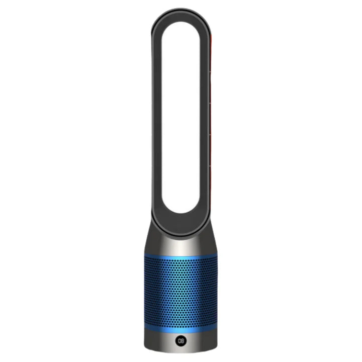 Appareil multifonction 4-en-1 élégant, noir, purificateur d'air, chauffage et refroidisseur, idéal pour maison moderne.