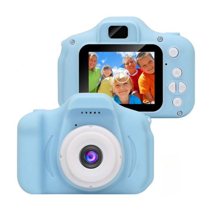 "Appareil photo enfant antichoc, double caméra HD 1080P, design coloré, idéal pour jeunes aventuriers."