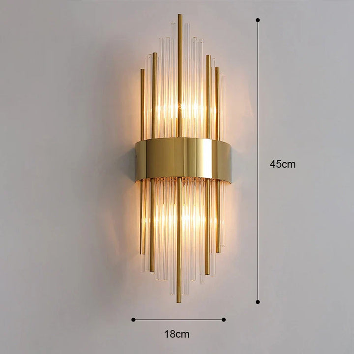 Applique murale LED design moderne.  Éclairage chambre élégant,  finitions dorée, noire ou blanche.
