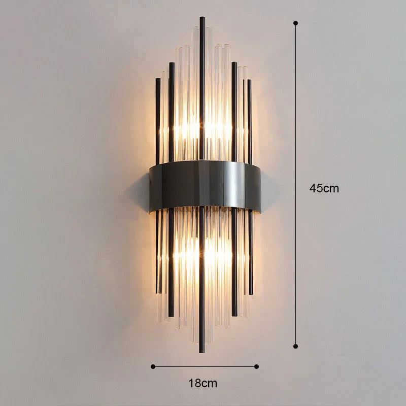 Applique murale LED design moderne.  Éclairage chambre élégant,  finitions dorée, noire ou blanche.