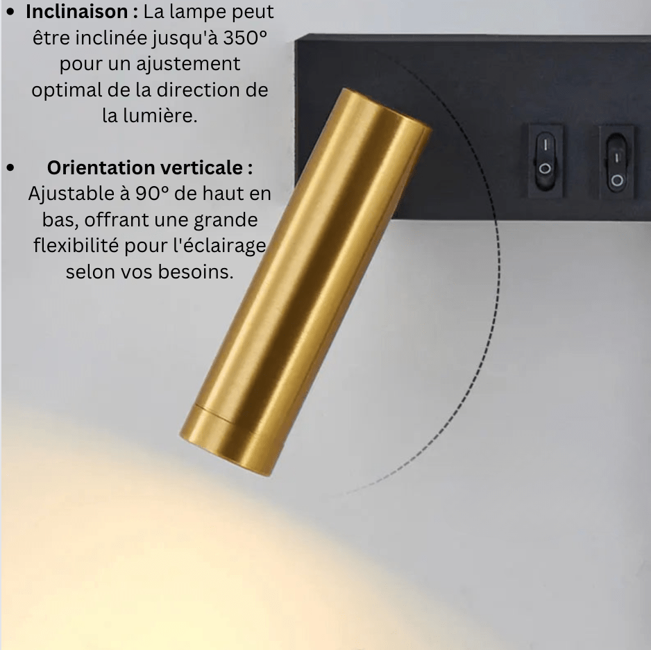 Applique murale LED moderne, lumière douce idéale pour la lecture. Design élégant, installation facile.