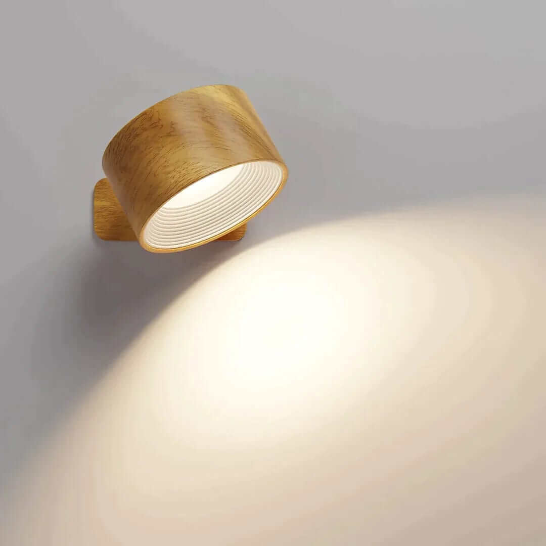 Applique murale sans fil, design minimaliste noir. Éclairage moderne et rechargeable.