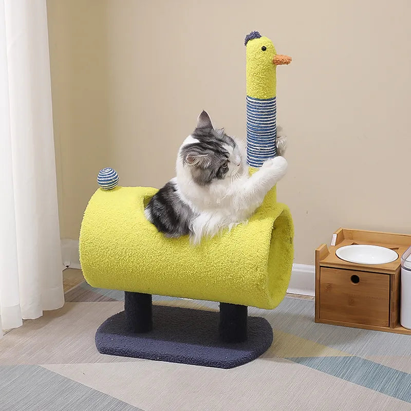 Arbre à chat dinosaure : griffoir, grotte.  Refuge confortable et ludique pour chats.