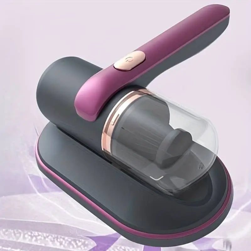 "Aspirateur à main sans fil portable avec UV et vibration, design compact, pour éliminer acariens et allergènes, couleur doré