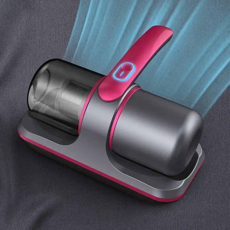 "Aspirateur à main sans fil portable avec UV et vibration, design compact, pour éliminer acariens et allergènes, couleur doré