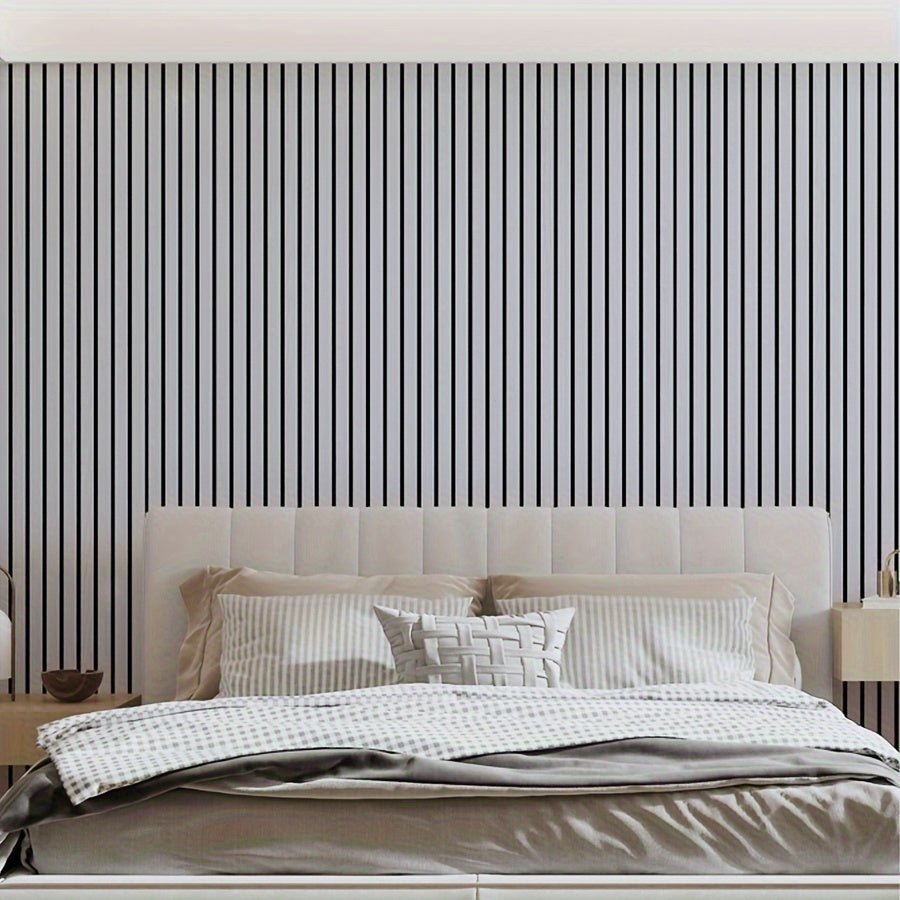 Autocollants muraux 3D effet bois réaliste.  Décoration murale facile à poser, aspect bois luxueux.