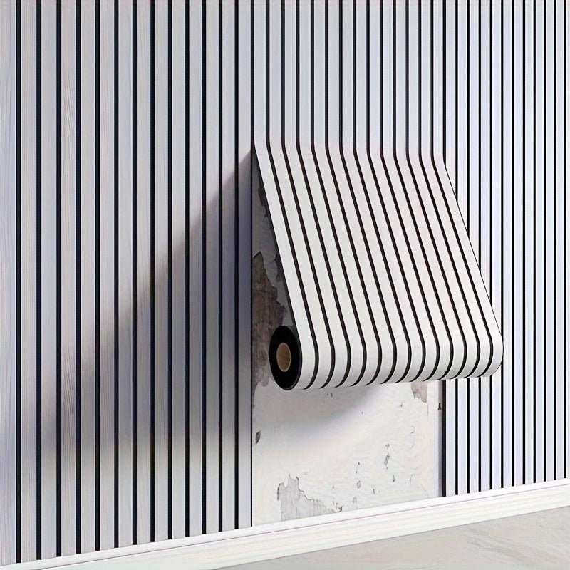 Autocollants muraux 3D effet bois réaliste.  Décoration murale facile à poser, aspect bois luxueux.