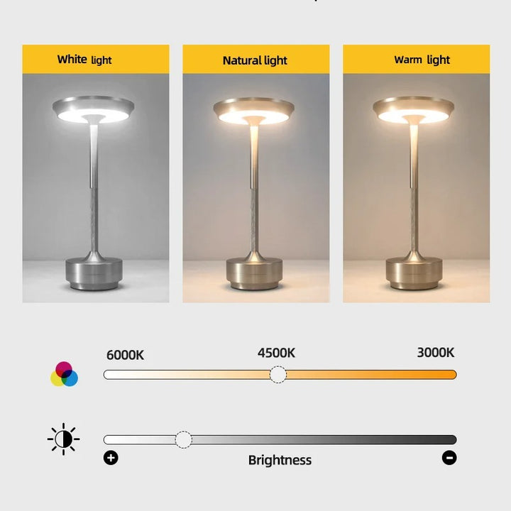 Lampe de Table Design - Rechargeable | Sans Fil | Style Moderne