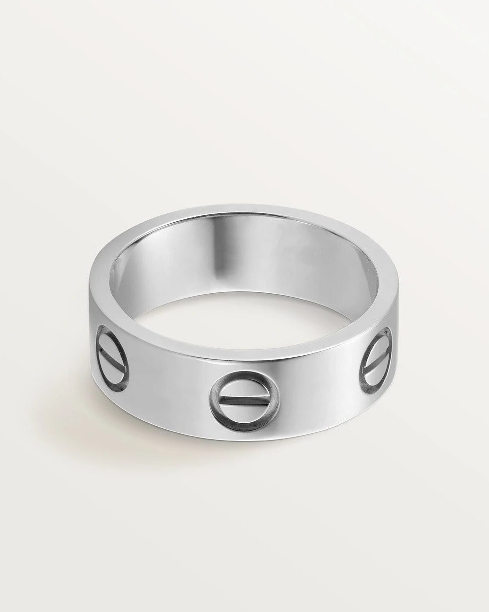 Anneau unisexe Aria moderne en argent, alliage zinc. Bijou élégant, détails vis, accessoire résistant eau.