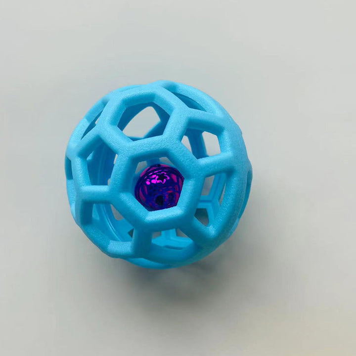 Balle interactive pour chien, durable et stimulante.  Favorise le reniflement et le jeu. Couleurs vives.