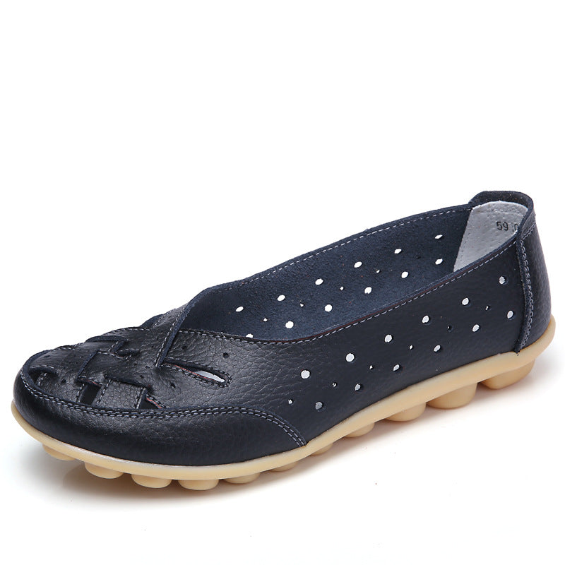 Chaussures plates confortables pour femme, offrant un amorti supérieur et un soutien anti-douleur.