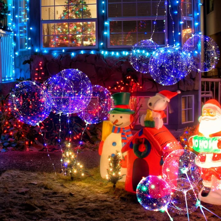 Ballons LED lumineux pour fêtes.  Ambiance féérique garantie.  Décoration évènement.