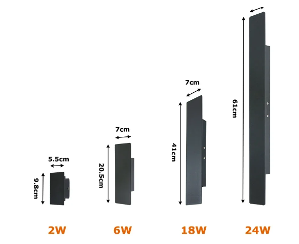 "Bande LED étanche pour mur, aluminium moderne, lumière chaude ou froide, protection IP65, écoénergétique extérieure"