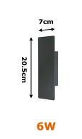 "Bande LED étanche pour mur, aluminium moderne, lumière chaude ou froide, protection IP65, écoénergétique extérieure"
