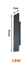 "Bande LED étanche pour mur, aluminium moderne, lumière chaude ou froide, protection IP65, écoénergétique extérieure"