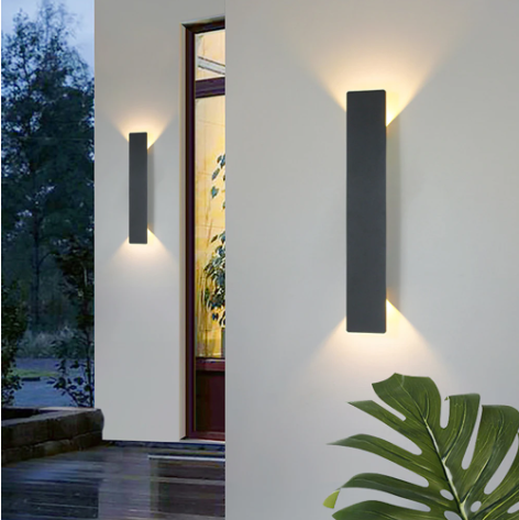 "Bande LED étanche pour mur, aluminium moderne, lumière chaude ou froide, protection IP65, écoénergétique extérieure"