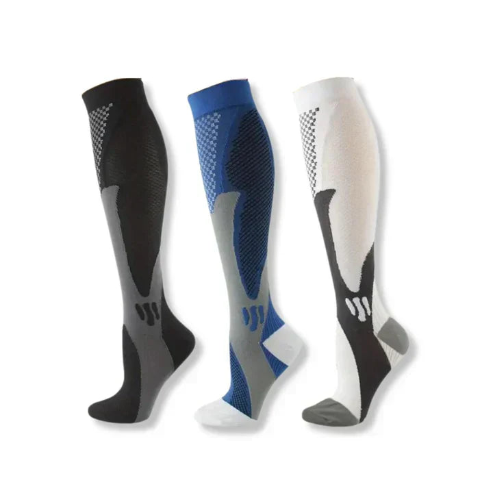 "Bas de compression médicaux, confortables, ergonomiques, accélérant la circulation sanguine pour jambes en toutes occasions.