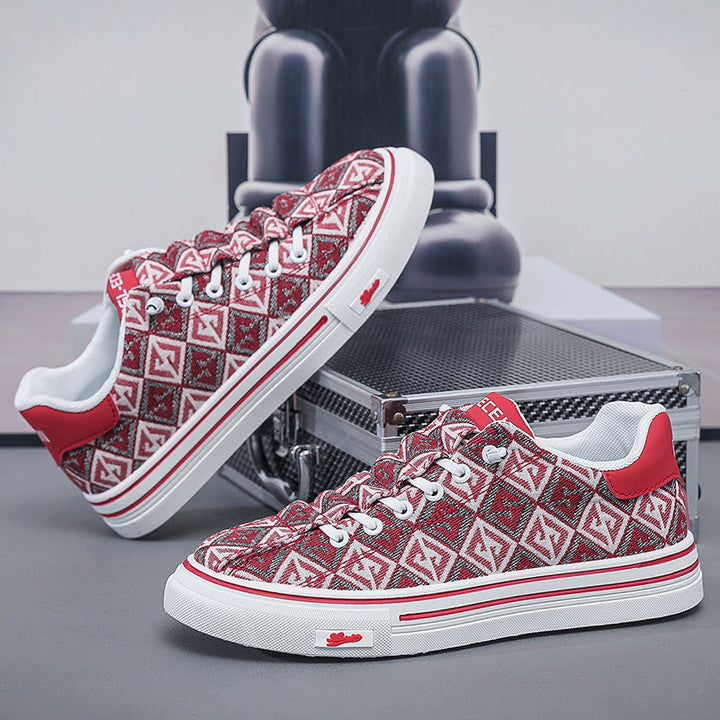 Baskets imprimées décontractées pour hommes, un incontournable de la mode masculine, alliant confort et style.