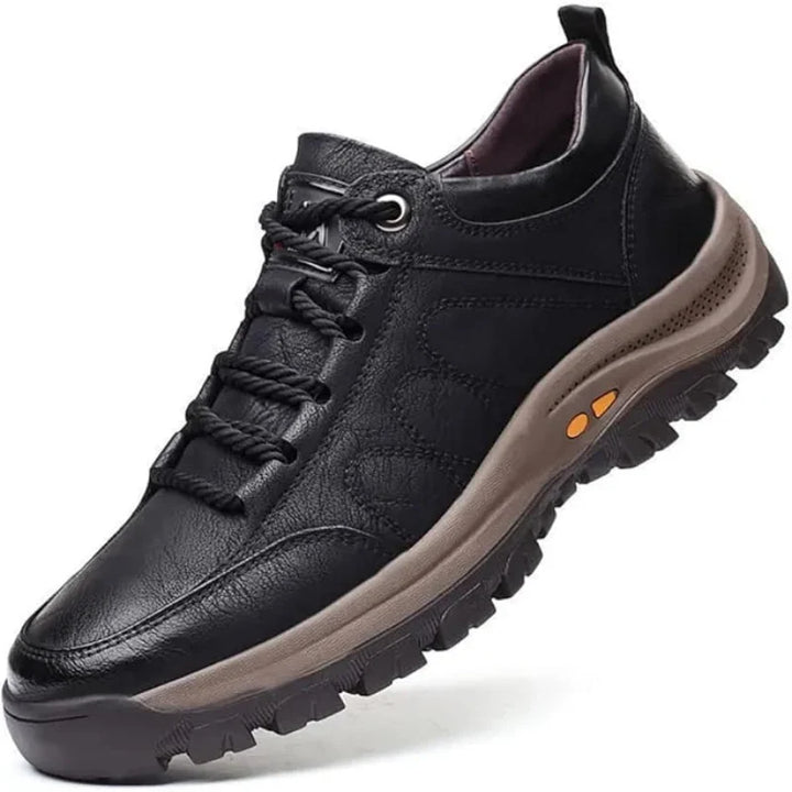 Baskets décontractées confortables en cuir pour hommes, parfaites pour la marche quotidienne.