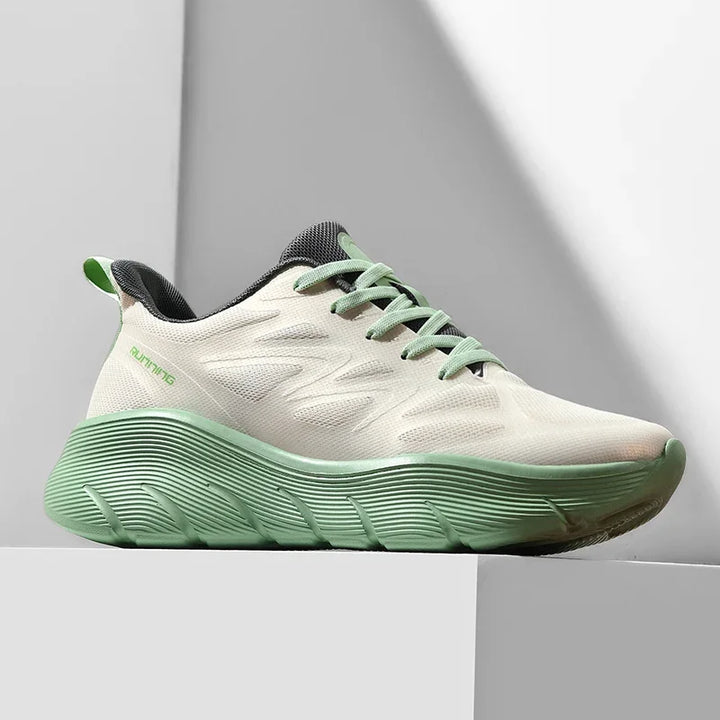 Chaussures de running sportives unisexe, respirantes avec semelle épaisse pour l'entraînement.