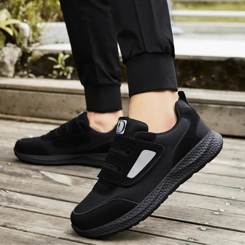 Baskets de marche larges, respirantes et ajustables, offrant soutien orthopédique et confort pour hommes/femmes.