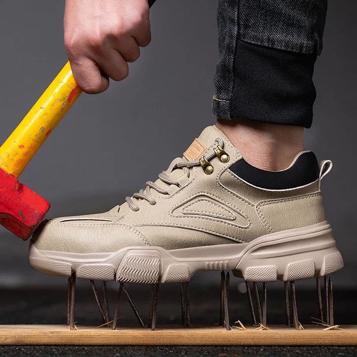 Baskets de sécurité unisexe, design moderne, embout acier. Chaussures de travail légères, imperméables et protectrices.