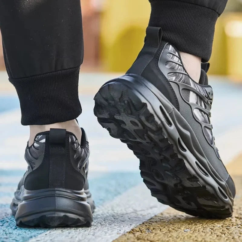 Chaussures de sécurité homme femme légères, anti-crevaison, antidérapantes pour travail, protection des pieds optimale.