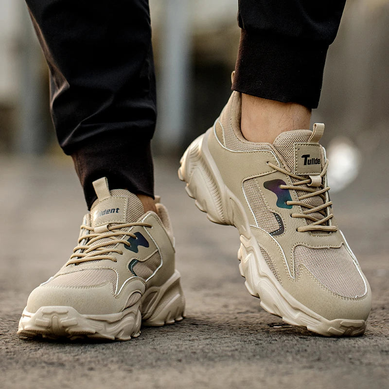 Chaussures de sécurité légères, bout en acier, pour BTP, industrie et manutention. Protection et durabilité.