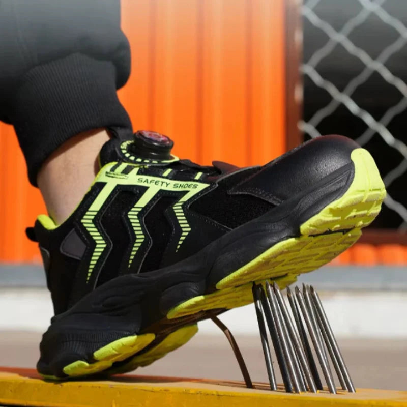 Chaussures de travail légères et résistantes, antidérapantes et anti-perforation pour une sécurité industrielle optimale.