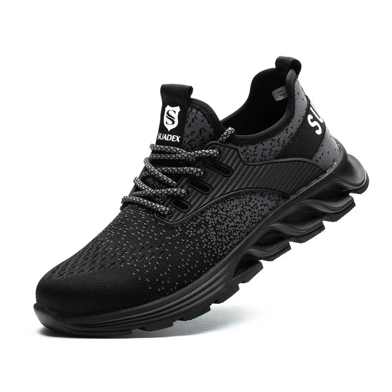 Chaussures de sécurité légères et confortables, protection anti-perforation et embout acier intégré.